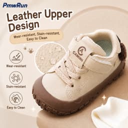 Cute Sport Shoes For Children PU Leather Waterproof Boy's Girl's Running Footwear Ergonomics Toddler Kid's Sneakers Casual Shoes