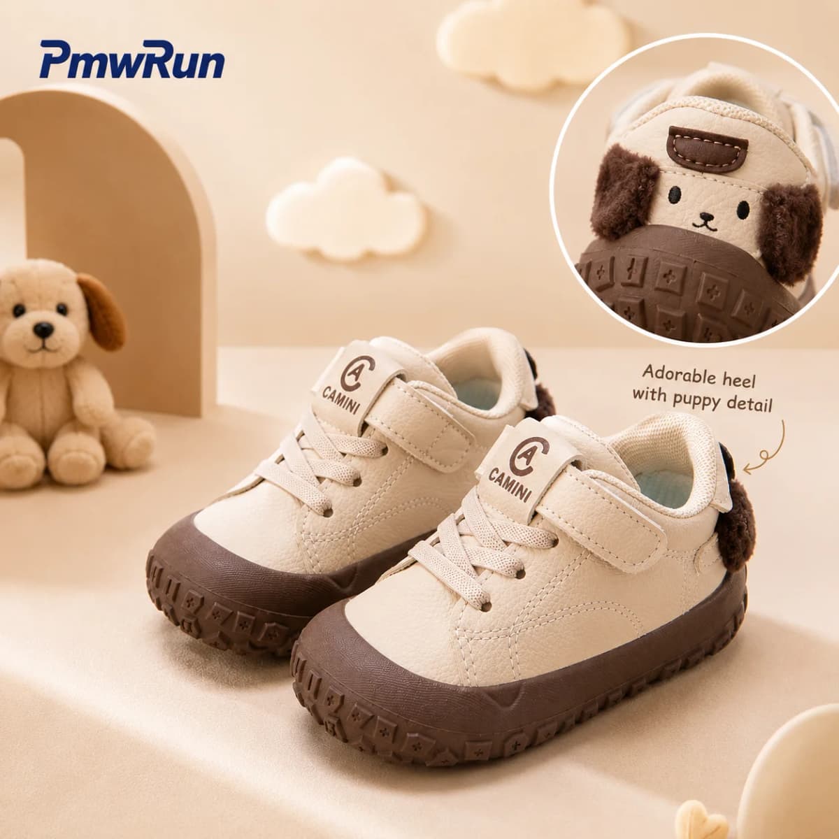 Cute Sport Shoes For Children PU Leather Waterproof Boy's Girl's Running Footwear Ergonomics Toddler Kid's Sneakers Casual Shoes