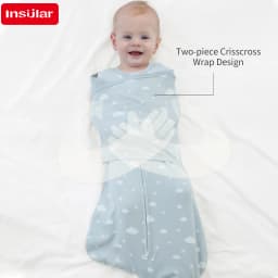 INSULAR Baby 100% Cotton Swaddling Cloth With Caps Envelope Type Newborn Cartoon Envelope Anti-Startle Adjustable Bedding Item