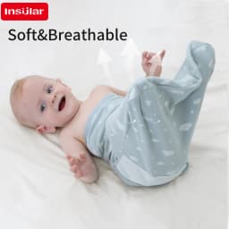 INSULAR Baby 100% Cotton Swaddling Cloth With Caps Envelope Type Newborn Cartoon Envelope Anti-Startle Adjustable Bedding Item