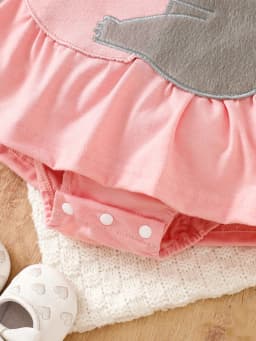 3D Koala Cute One-Piece Tulle Dress + Bow Headband, Pink and Gray, Fresh and Adorable, Perfect for Cute Photos, Princess Outfit