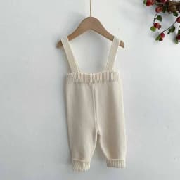 Ins Autumn Spring Baby Knitted Strap Overall Sweater Pants 0-2Y Cotton Baby Girls and Boys One Piece Wool PP Pants