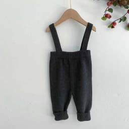 Ins Autumn Spring Baby Knitted Strap Overall Sweater Pants 0-2Y Cotton Baby Girls and Boys One Piece Wool PP Pants