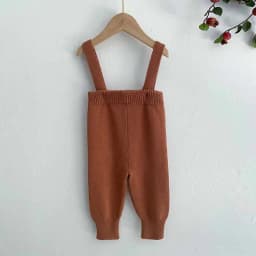 Ins Autumn Spring Baby Knitted Strap Overall Sweater Pants 0-2Y Cotton Baby Girls and Boys One Piece Wool PP Pants