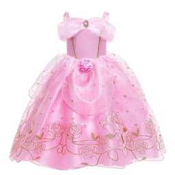 Kid Princess Pink Dress Girl Summer Fancy Party Clothes Children Sleeping Beauty Flower Dresses Christmas Carnival Costume Cloth