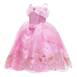 Kid Princess Pink Dress Girl Summer Fancy Party Clothes Children Sleeping Beauty Flower Dresses Christmas Carnival Costume Cloth
