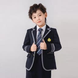 Child School Uniform Girls Korean Japanese Navy Jacket Pleated Skirt Boys Formal Dress Suits Kids Student Clothes Class Sets