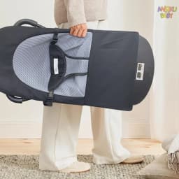 3-height Adjust Baby Rocking Chair Foldable Swing Chair for Newborn 0-12 Months Adjustable Baby Bouncer Rocking Chair with Toys