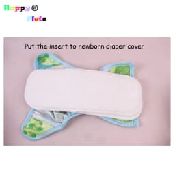 HappyFlute Bamboo Terry Fiber Inserts Have Snap Washable Resuable 10pcs Pcak Use Togethar With Newborn Diaper Cover Freeshipping