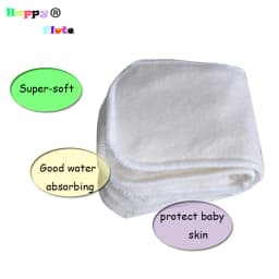 HappyFlute Bamboo Terry Fiber Inserts Have Snap Washable Resuable 10pcs Pcak Use Togethar With Newborn Diaper Cover Freeshipping