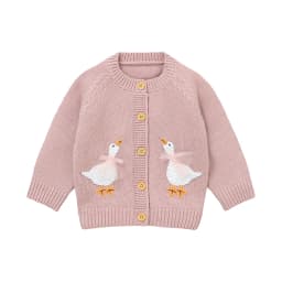 Baby Sweater Knit Infant Boy Girl Cardigan Fashion Cute Cartoon Goose Newborn Children Clothes Long Sleeve Autumn Tops Outerwear
