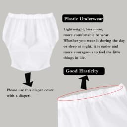 2pcs Reusable Adult Cloth Diaper Cover Pull-On-Cover Incontinence Pants Waterproof Protection to GO ON TOP with Diapers & Briefs