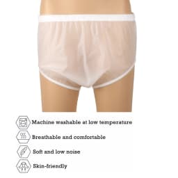 2pcs Reusable Adult Cloth Diaper Cover Pull-On-Cover Incontinence Pants Waterproof Protection to GO ON TOP with Diapers & Briefs