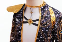 Little Girls Singer Show Cosplay Outfit 3Pcs Set Coat Vest Pants Children Stage Performance Dress‑Up Party Costume