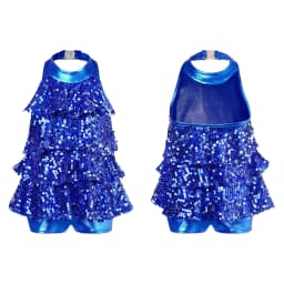 Kids Girls Shiny Jazz Dance Costume Halter Sequin Bodysuit Dress Metallic Flared Pants 70s Disco Latin Performance Dancewear