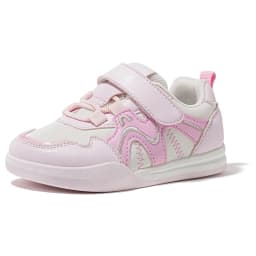HOBIBEAR Kids Wide Toe Box Toddler Shoes Hook Loop Boys Girls Lightweight Sneaker Non-Slip Little Kids Shoes for First Walking