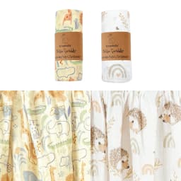 Kangobaby New Design 2pcs Set Double Layers 100% Cotton Newborn Baby Muslin Swaddle Blanket