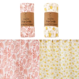 Kangobaby New Design 2pcs Set Double Layers 100% Cotton Newborn Baby Muslin Swaddle Blanket