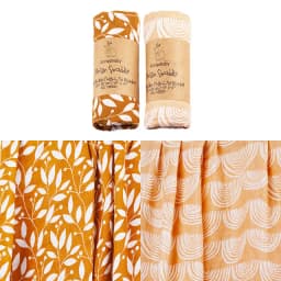 Kangobaby New Design 2pcs Set Double Layers 100% Cotton Newborn Baby Muslin Swaddle Blanket