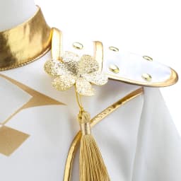 Girls White And Gold Cosplay Costume Set Shoulder Pads Chain Skirt For Halloween Birthday Party Role Play