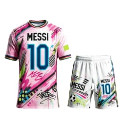 2026 New Football Training Suit Set Size 10 # Messi # Adult/children's Plus Size Quick Drying Short Sleeved Shorts Set Gift