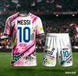 2026 New Football Training Suit Set Size 10 # Messi # Adult/children's Plus Size Quick Drying Short Sleeved Shorts Set Gift