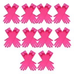 Wholesale 10pairs/lot Princess Girls Long Gloves Finger Set for Birthday Party Wedding Elsa Anna Belle Sofia  Accessories Mitten
