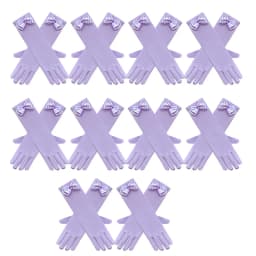 Wholesale 10pairs/lot Princess Girls Long Gloves Finger Set for Birthday Party Wedding Elsa Anna Belle Sofia  Accessories Mitten