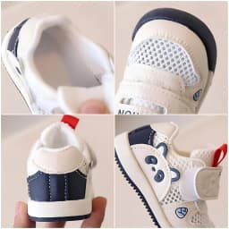 Breathable Hollow Out Mesh Toddler Shoes Soft Bottom Panda Design Girls Walking Sandals Summer New Style Toddler Girl Shoes