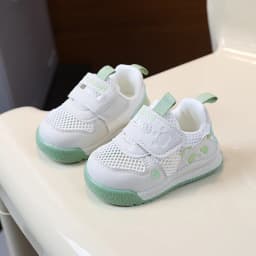 Breathable Hollow Out Mesh Toddler Shoes Soft Bottom Panda Design Girls Walking Sandals Summer New Style Toddler Girl Shoes