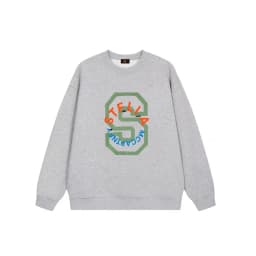 Boys' long sleeved hoodie autumn new sportswear with fun letter printing 100% pure cotton children's pullover clothing