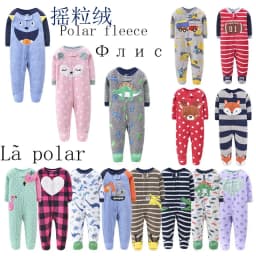 One-Piece Pajamas for Children Aged 3-10, Pajamas for Boys and Girls, Fleece One-Piece Suits, Soft and Warm