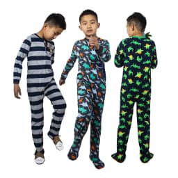 One-Piece Pajamas for Children Aged 3-10, Pajamas for Boys and Girls, Fleece One-Piece Suits, Soft and Warm