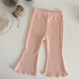 Autumn Toddler Baby Girls Outfit Bowknot Decor Long Sleeve Sweatshirt Pink Flare Pants Spring Clothes Baby Newborn Items