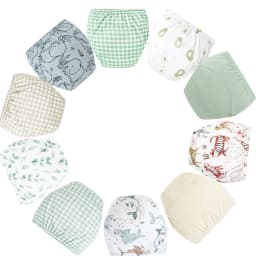 10 Pcs Reusable Baby Training Pants Washable Kids Cloth Diaper Nappies Changing Underwear Infant Toddler Potty Training Panties