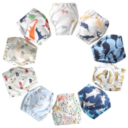10 Pcs Reusable Baby Training Pants Washable Kids Cloth Diaper Nappies Changing Underwear Infant Toddler Potty Training Panties