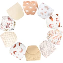 10 Pcs Reusable Baby Training Pants Washable Kids Cloth Diaper Nappies Changing Underwear Infant Toddler Potty Training Panties