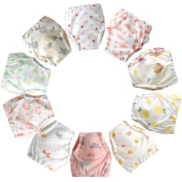 10 Pcs Reusable Baby Training Pants Washable Kids Cloth Diaper Nappies Changing Underwear Infant Toddler Potty Training Panties