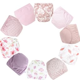 10 Pcs Reusable Baby Training Pants Washable Kids Cloth Diaper Nappies Changing Underwear Infant Toddler Potty Training Panties