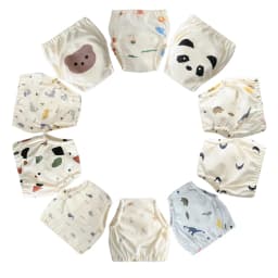 10 Pcs Reusable Baby Training Pants Washable Kids Cloth Diaper Nappies Changing Underwear Infant Toddler Potty Training Panties