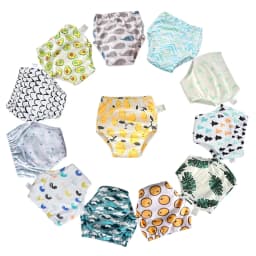 10 Pcs Reusable Baby Training Pants Washable Kids Cloth Diaper Nappies Changing Underwear Infant Toddler Potty Training Panties