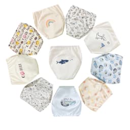 10 Pcs Reusable Baby Training Pants Washable Kids Cloth Diaper Nappies Changing Underwear Infant Toddler Potty Training Panties