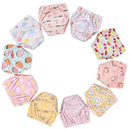 10 Pcs Reusable Baby Training Pants Washable Kids Cloth Diaper Nappies Changing Underwear Infant Toddler Potty Training Panties