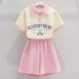 2026 Summer New Teenage Girls Clothing Sets Children Short Sleeve Top Shorts Two Piece Set Kids Casual Oufits School Clothing