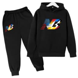 2026 Latest Children's Sports Clothing - Cap Shirt + Long Pants Comfortable and Loose Brand Fit for Boys and Girls Aged 3 to 13