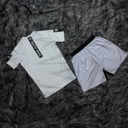 2026 Jiu Jitsu BJJ Boxing Set Men's White Print & Fight Shorts Quick-Dry Compression MMA Training Sportswear For Adults/Kids