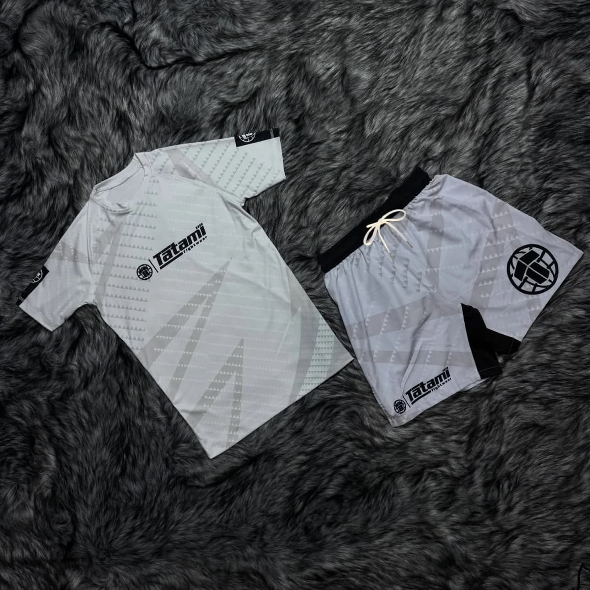 2026 Jiu Jitsu BJJ Boxing Set Men's White Print & Fight Shorts Quick-Dry Compression MMA Training Sportswear For Adults/Kids