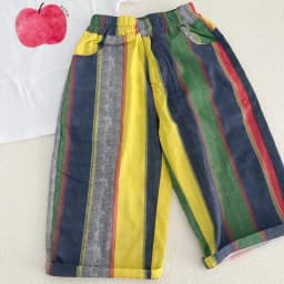 Summer Colorful Stripe Kids Pants Thin Loose Casual Boys Trousers Cotton Breathable Children Pants Streetwear for 1-8Y Boys