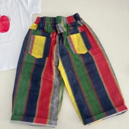 Summer Colorful Stripe Kids Pants Thin Loose Casual Boys Trousers Cotton Breathable Children Pants Streetwear for 1-8Y Boys