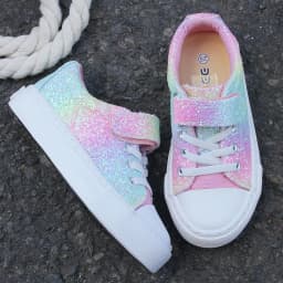 9058 Fashionable and Trendy Boy and Girl Board Shoes, Children's Shoes with Velcro, Breathable and Lightweight Walking Shoes